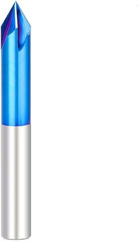 V-Groove 4-Flute راوتر بت 1/4 "عرقوب 60/90D الشطب مطحنة نانو الأزرق المغلفة كربيد نهاية مطحنة لأداة طحن المعادن in Saudi Arabia