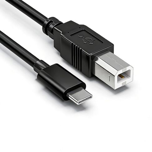 كابل طابعة USB B إلى USB C بطول 6.6 قدم، سلك طابعة من النوع B إلى النوع C لجهاز MacBook Pro، Air، كابل MIDI لبيانو Yamaha Casio الرقمي in Saudi Arabia