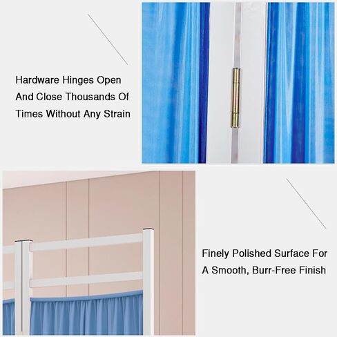 6 Panel Movable Room Divider,Vertical Door Partition for Privacy,Hospitals Privacy Screen with Brake Wheels,Available in 6 Colors(Color 1,6-Panel) in Saudi Arabia