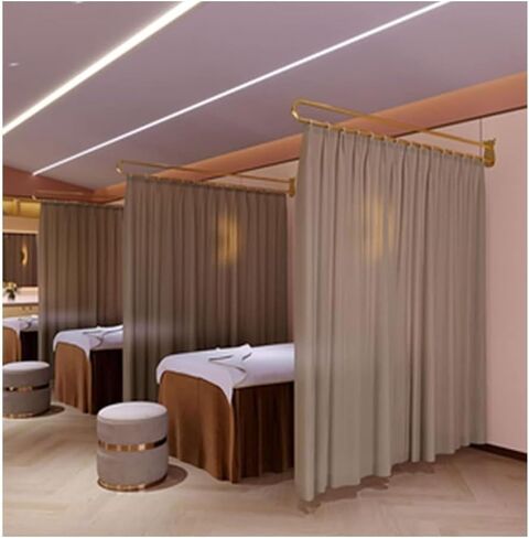 U Shape Privacy Partition Curtains Room Divider Partitions, with Flat Hook Inherent Hospital Curtains for Fitting Room Beauty Salon SPA(Purple,200cm/78.7in) in Saudi Arabia