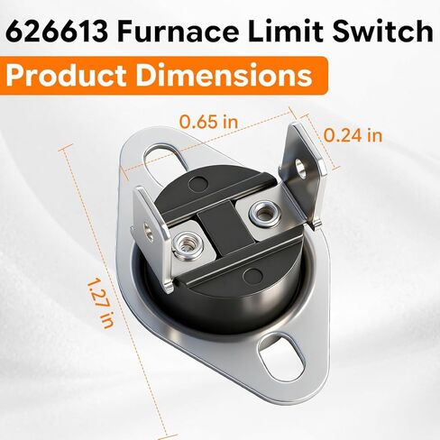 مفتاح حد الفرن مكون من قطعتين L170-40F للتحكم في إعادة الضبط التلقائي متوافق مع Nordyne Miller استبدال #: 626613 626613R 626562R 626562 in Kuwait