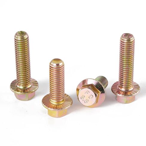40PCS M8 x 16mm 20mm 25mm 30mm Metric Flange Hexagon Bolt with nut Assortment Kit，Alloy Steel Grade 8.8，Yellow Zinc Plated，Metric Allen Hex Drive，Fully Threaded in Saudi Arabia