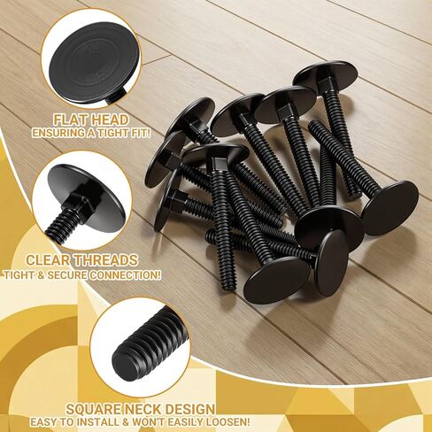 Moxweyeni 60 Pcs Elevator Bolts 1/4-20 x 2 Inch High Strength Flat Head Bolts with Square Neck Washers Galvanized Steel Elevator Fasteners for Decks, Pavilion, Clamp Holders, Motor Homes in Saudi Arabia