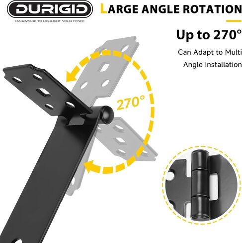 7-1/2 Inch Hasp Latch Heavy Duty Shed Door Latch Door Lock Latch, Padlock Latches for Shed Fence Gate, Barn Door, Drawer and Garage, Gate Lock Improves Security, Black Finish, 2 Pack in Saudi Arabia