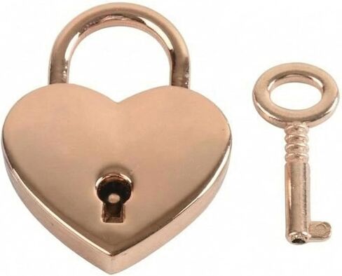 Heart Lock Metal Padlock with Key Heart Shaped Alloy Lock Smooth Silver Finish for Journal Luggage Gift Box or Decorative Storage 1 Piece in Saudi Arabia