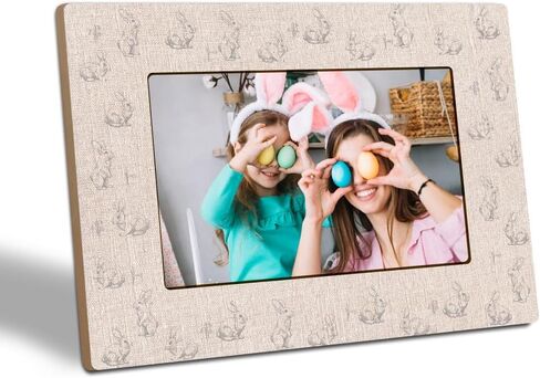 هدية إطار صور عيد الفصح السعيد من EXW، أرنب وزهور بألوان مائية، إطارات صور على الطاولة لصور عمودية مقاس 4 × 6 بوصات، هدية عيد الفصح للأصدقاء والكبار والأطفال، ديكورات مكتب المنزل في عيد الفصح - A03 in Saudi Arabia