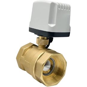 1/2 3/4 1 1-1/4 2 Inch Motorized Ball Valve Way Brass Electric Big Torque Metal Motor 1Pcs(DN32,24VDC_CR04) in Saudi Arabia
