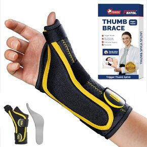 FEATOL Thumb Brace Right Hand - Ergonomic Support for Trigger Thumb, De Quervain's Tenosynovitis, Lightweight Wrist Brace for Carpal Tunnel, Size S/M, 5"-6.5" in Kuwait