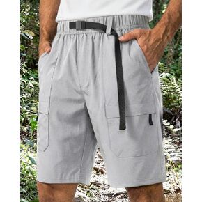 Men's Hiking Shorts Lightweight Multi-Pocket Shorts for Outdoor and Casual Comfortable and Quick-Drying with a Belted Design in Kuwait