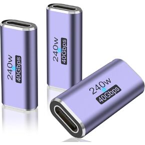 وصلة توصيل USB C من Vanjua مكونة من 3 قطع، وموسع محول USB من النوع C أنثى إلى أنثى متوافق مع Thunderbolt 4/3 يدعم شحن يصل إلى 240 وات ونقل بيانات 40 جيجابت في الثانية وفيديو 8K@60 هرتز in Kuwait