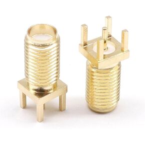 SMA Female Length 16.5mm Jack Plug Adapter Solder Edge P C B Straight Right Angle Mount RF Copper Connector Plug Socket Front 1Pcs in Kuwait