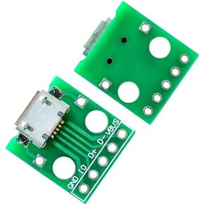 10PCS DIY Male Connector/MINI Micro USB to DIP Adapter 2.54mm 5pin Female Connector KIT(USB Male) in Saudi Arabia