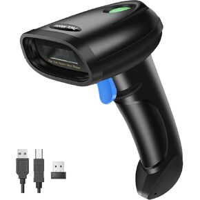 ماسح باركود 1D 2D، ماسح ضوئي لرمز QR سلكي محمول عبر USB، قارئ رمز شريطي مع كابل USB طويل للدفع عبر الهاتف المحمول POS، متجر صغير، سوبر ماركت، مستودع in Kuwait