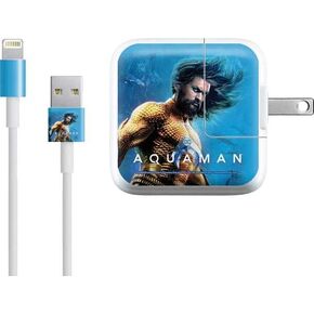 Skinit Decal Other Skin Compatible with iPad Charger (10W USB) - Officially Licensed Warner Bros Aquaman Son of The Land and Seas Design in Saudi Arabia