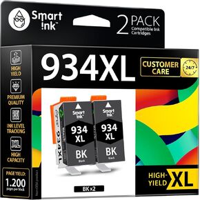 خرطوشة حبر متوافقة مع الحبر الذكي لطابعة HP 934XL 935 935XL 934 XL لـ Officejet Pro 6230 6830 6835 Officejet 6220 6812 6815 6820 (2 BK حزمة كومبو) in Kuwait