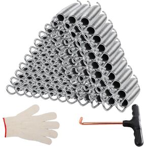 5.5 Inch 75 pcs Trampoline Replacement Springs Set, Stainless Steel with Spring Tool & Gloves, Weather-Resistant Parts for Easy Maintenance in Saudi Arabia