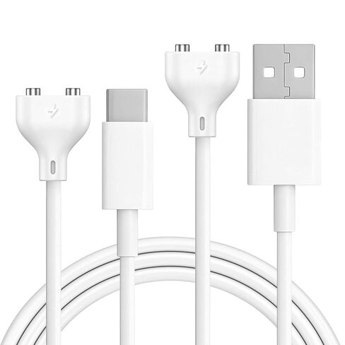 استبدال شاحن روز، قطعتان شاحن USB مغناطيسي 6 مم - متوافق مع USB-A وUSB-C، كابل شاحن مغناطيسي 2.7 قدم لسهولة الاتصال والشحن السريع in Kuwait