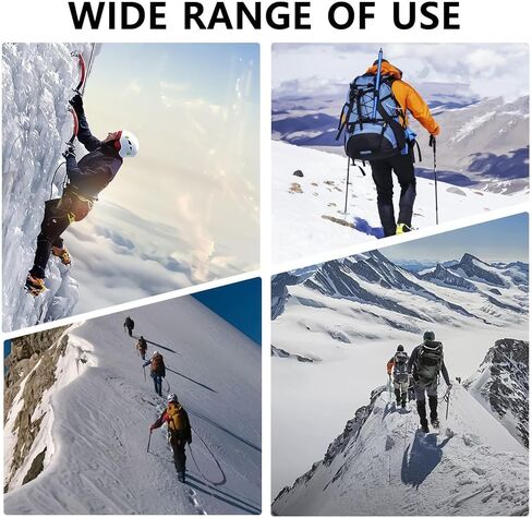 Anti-Slip Stainless Steel Crampons | Ice Cleats for Shoes and Boots - Shoes Snow Spikes | for Men Winter Outdoor Hiking Walking Climbing Fishing Sports Garden Park Backyard Courtyard in Saudi Arabia