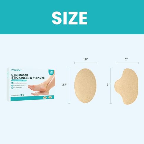 Foam Blister Bandages Pads for Feet - (Variety Pack) Promifun 20ct Adhesive Heel Pads for Shoes - Foot Protector Chshions for Calluses, Cuts,Bunion,Dry Cracked Heel Prevention & Recovery in Saudi Arabia