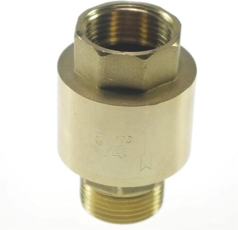 1 Pcs Brass 3/4" Female Male BSPP Threaded Straight Check Valve Spring Vertical in Saudi Arabia