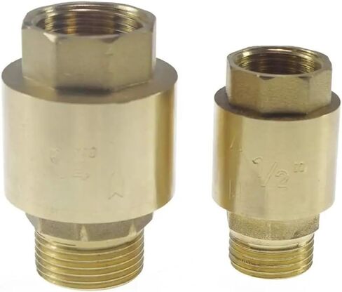 1 Pcs Brass 3/4" Female Male BSPP Threaded Straight Check Valve Spring Vertical in Saudi Arabia