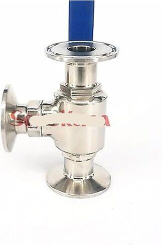 T-Port 3/4 "19 مم 304 الفولاذ المقاوم للصدأ 1.5" صمام كروي صحي ثلاثي المشبك 50.5 مم OD، in Saudi Arabia