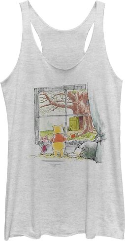 Women's Winnie the Pooh Window Watching Racerback Tank Top in Saudi Arabia
