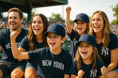 Officially Licensed New York Youth Boys Girls Baseball Hat Classic MVP Kids Adjustable NY Embroidered Home Team Logo Black Sports Cap in Saudi Arabia