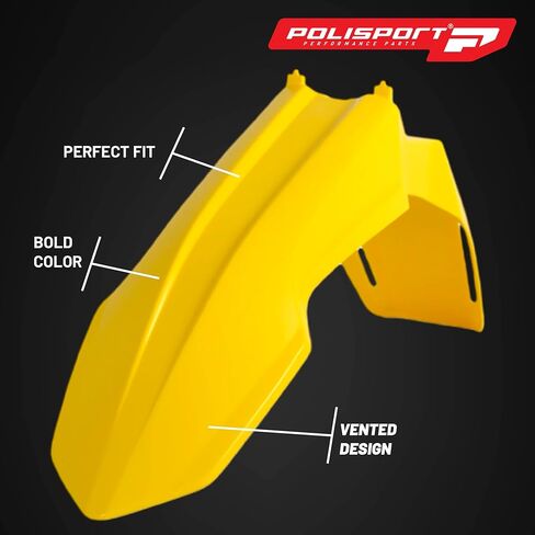 Polisport Motocross (MX) طقم بلاستيكي طبق الأصل لسوزوكي RMZ 450 (2008-17) - جودة OEM، متينة ومرنة ومثالية - أصفر / أسود / أبيض in Saudi Arabia