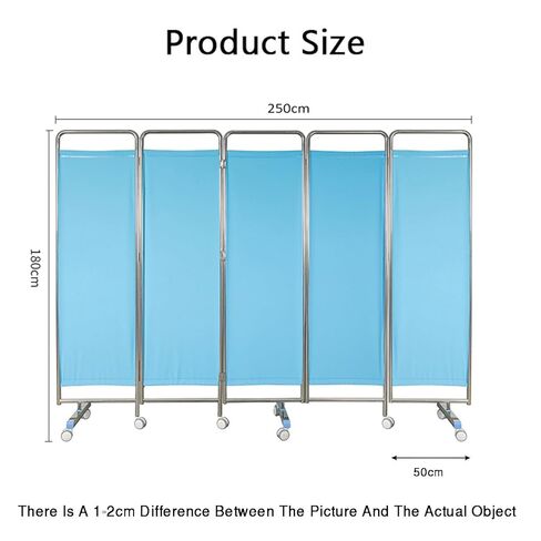 3-5 Panel Privacy Screen,304 Stainless Steel Standing Door Partition,Folding Room Divider with Wheels,PVC Fabric Creates Privacy(5-Panel) in Saudi Arabia