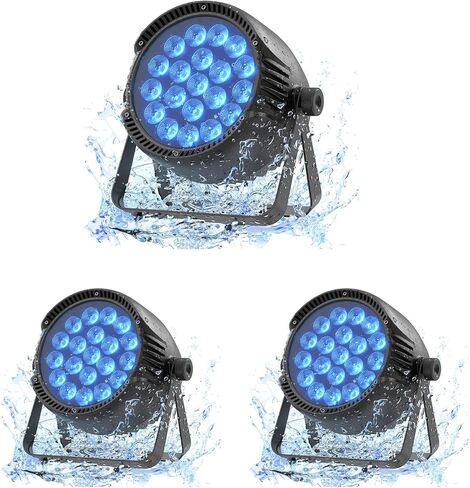 IP65 Waterproof Par Light, 250W RGBW LED Outdoor Stage Light, Uplights Wash/Strobe Lights with DMX512 & Sound Activated, Waterproof LED Par for Party Outdoor Backyard Christmas Wedding in Saudi Arabia