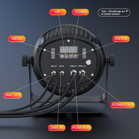 IP65 Waterproof Par Light, 250W RGBW LED Outdoor Stage Light, Uplights Wash/Strobe Lights with DMX512 & Sound Activated, Waterproof LED Par for Party Outdoor Backyard Christmas Wedding in Saudi Arabia