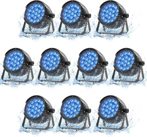 IP65 Waterproof Par Light, 250W RGBW LED Outdoor Stage Light, Uplights Wash/Strobe Lights with DMX512 & Sound Activated, Waterproof LED Par for Party Outdoor Backyard Christmas Wedding in Saudi Arabia