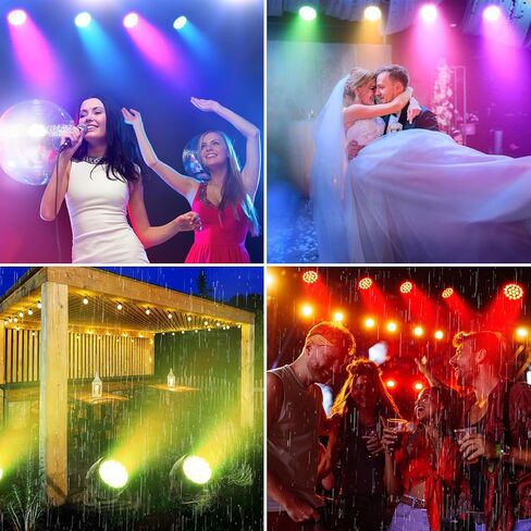 IP65 Waterproof Par Light, 250W RGBW LED Outdoor Stage Light, Uplights Wash/Strobe Lights with DMX512 & Sound Activated, Waterproof LED Par for Party Outdoor Backyard Christmas Wedding in Saudi Arabia