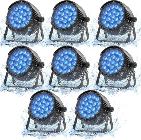 IP65 Waterproof Par Light, 250W RGBW LED Outdoor Stage Light, Uplights Wash/Strobe Lights with DMX512 & Sound Activated, Waterproof LED Par for Party Outdoor Backyard Christmas Wedding in Saudi Arabia
