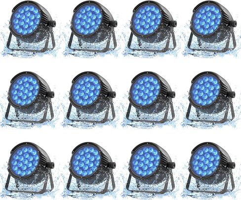 IP65 Waterproof Par Light, 250W RGBW LED Outdoor Stage Light, Uplights Wash/Strobe Lights with DMX512 & Sound Activated, Waterproof LED Par for Party Outdoor Backyard Christmas Wedding in Saudi Arabia