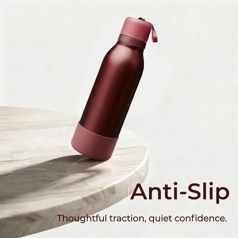 2 قطعة حذاء من السيليكون لـ Black Cherry Owala FreeSip Twist 24oz 18oz، كم واقي مضاد للانزلاق لزجاجة مياه Owala in Kuwait