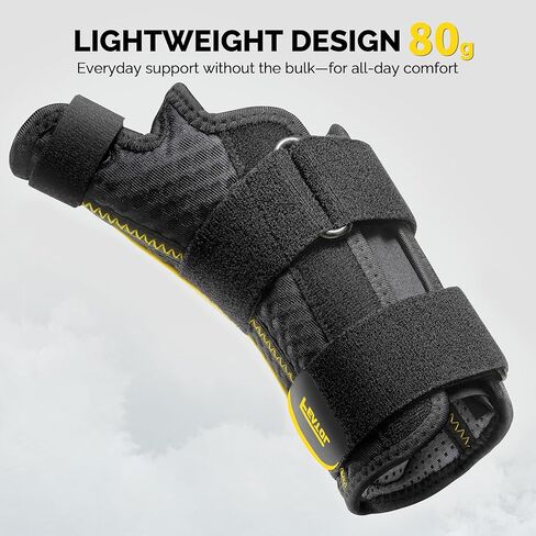 FEATOL Thumb Brace Right Hand - Ergonomic Support for Trigger Thumb, De Quervain's Tenosynovitis, Lightweight Wrist Brace for Carpal Tunnel, Size S/M, 5"-6.5" in Saudi Arabia