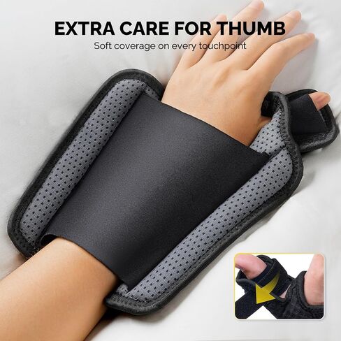 FEATOL Thumb Brace Right Hand - Ergonomic Support for Trigger Thumb, De Quervain's Tenosynovitis, Lightweight Wrist Brace for Carpal Tunnel, Size S/M, 5"-6.5" in Saudi Arabia