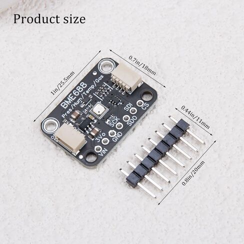 KOOBOOK 1Pcs High-Precision BME688 Environmental Sensor Module AI Intelligent I2C SPI Compatible Temperature Humidity Air Pressure Gas Detection in Saudi Arabia