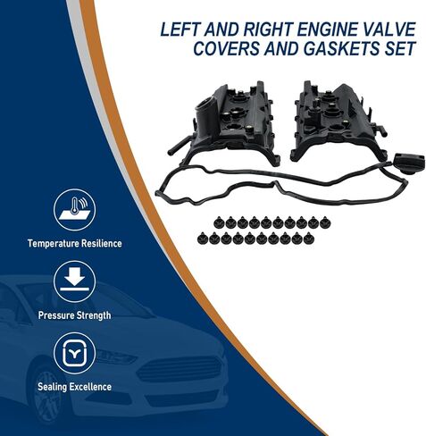 Engine Valve Cover with Gasket for Honda Vehicles, Compatible with 2013-2017 Accord, 2015-2019 CR-V, L4 2.4L Gas Engines -K24W1, Replacement Part # 12310RDFA01, 123105A2A01 in Saudi Arabia