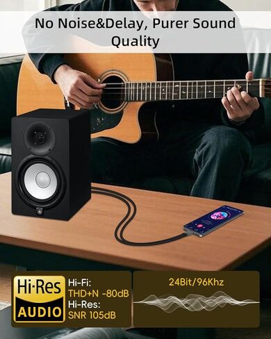 كابل صوت USB C إلى Dual XLR ذكر من GELRHONR، كابل صوت ستيريو من النوع C إلى 2 XLR بطول 3.3 قدم لمضخم الطاقة ومكبر الصوت وخلاط الصوت والمزيد in Saudi Arabia