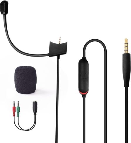 Replacement Microphone Compatible with Bose QuietComfort 35 II, QC35 II, QC35 Headphones, Boom Mic Cable with Mute Switch for PS4 PS5 Xbox One PC Laptop in Saudi Arabia