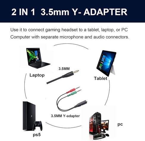 Replacement Microphone Compatible with Bose QuietComfort 35 II, QC35 II, QC35 Headphones, Boom Mic Cable with Mute Switch for PS4 PS5 Xbox One PC Laptop in Saudi Arabia