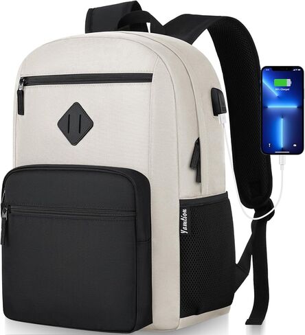 YAMTION Black Backpack,School Bookbag for Teens and Adults Schoolbag Fits 15.6 Inch Laptop Lightweight College Backpack for Daily Commute School in Saudi Arabia