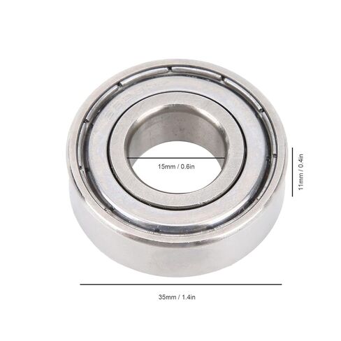 BORDSTRACT محمل كروي، 10 قطع S6202ZZ 35x15x11 ملم 1.4x0.6x0.4 بوصة من الفولاذ المقاوم للصدأ قطع غيار الآلات مزدوجة الحماية in Saudi Arabia