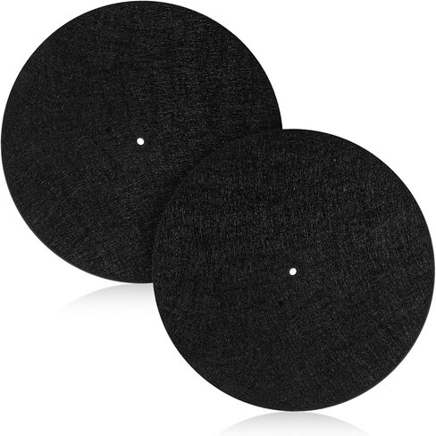 Turntable Mat Black Record Player Mat 12 In Anti-Slip & Anti-Static Turntable Slipmat for Home Records Players Vinyl Records Pad Accessory in Saudi Arabia