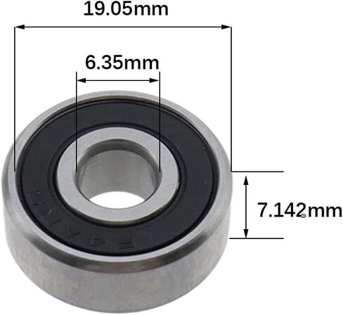 5 حزمة R4A-2RS محامل سدادة مطاطية مزدوجة محامل الكرات الأخدود العميق 1/4" x 3/4" x 9/32" in Kuwait