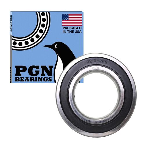 PGN 6210-2RS Bearing - Lubricated Chrome Steel Sealed Ball Bearing with Rubber Seal & High RPM Support - 50x90x20mm in Saudi Arabia