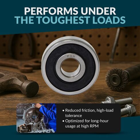 PGN 6210-2RS Bearing - Lubricated Chrome Steel Sealed Ball Bearing with Rubber Seal & High RPM Support - 50x90x20mm in Saudi Arabia
